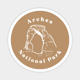 Arches National Park (White Design) Magnet